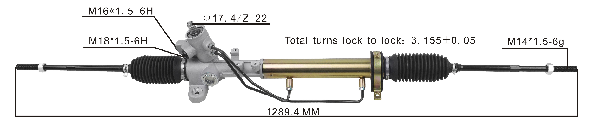 Auto Parts OEM 1H0422803A Power Steering Rack Compatible with Volkswagen Jetta/Golf /A3 1.8L/2.0L 1993-1998