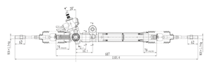 Miaosha High Quality New Auto Parts OEM 44250-25030 Power Steering Rack Fits for Toyota Dyna