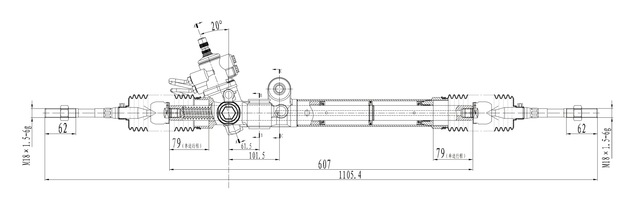 Miaosha High Quality New Auto Parts OEM 44250-25030 Power Steering Rack Fits for Toyota Dyna